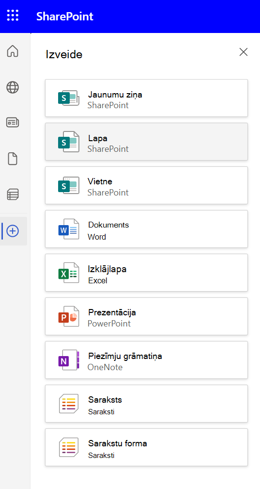 Lapas pievienošana no programmas joslas