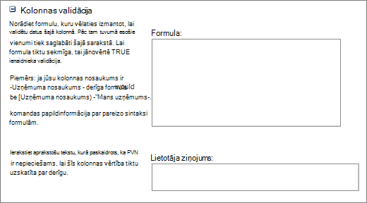Screenshot of column-validation-formula