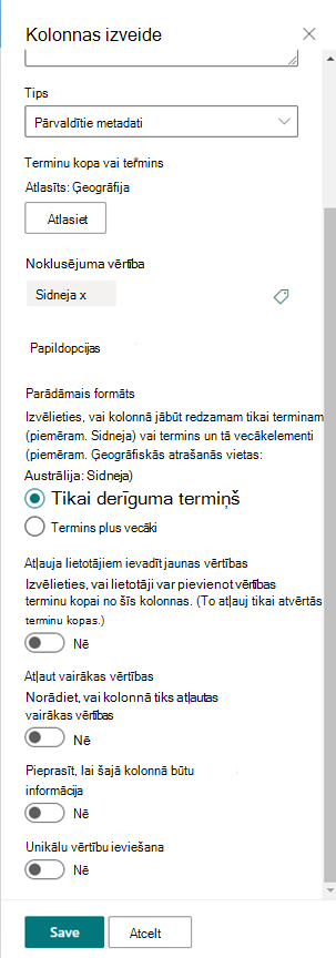 Izveidot kolonnu1