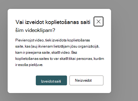 Koplietošanas saites izveide