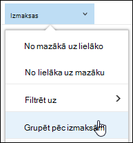 Dokumentu bibliotēkas grupēšana pēc skata pakalpojumā Office 365