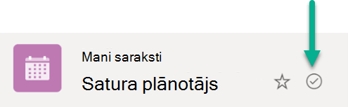 Šis simbols norāda, ka saraksts tiek sinhronizēts starp mākoņkrātuvi un Windows ierīci.