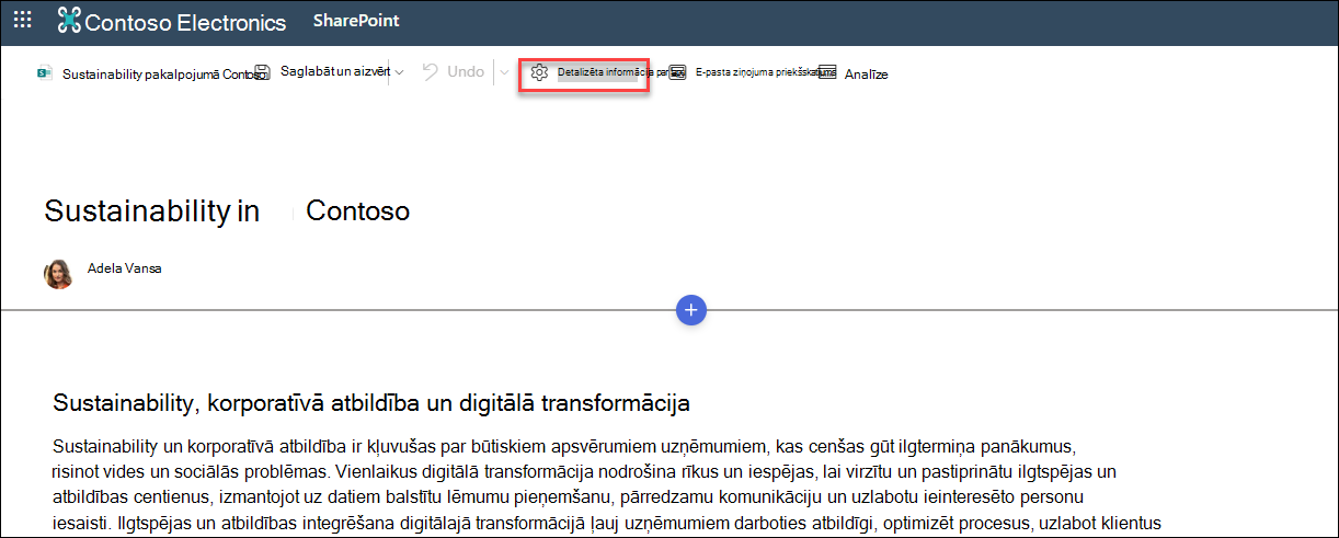 poga Detalizēta informācija par lappuses atrašanās vietu