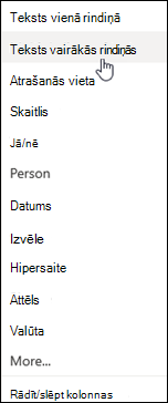 Teksts vairākās rindiņās