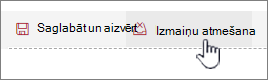 Noklikšķiniet uz Atmest izmaiņas, lai ignorētu visas izmaiņas, kuras veicāt tīmekļa daļā