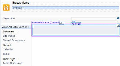 Lapu pievienošana programmā SharePoint Designer 2010