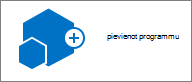 Ikona Pievienot lietojumprogrammu dialoglodziņā Vietnes saturs.
