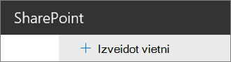 Komanda Izveidot vietni