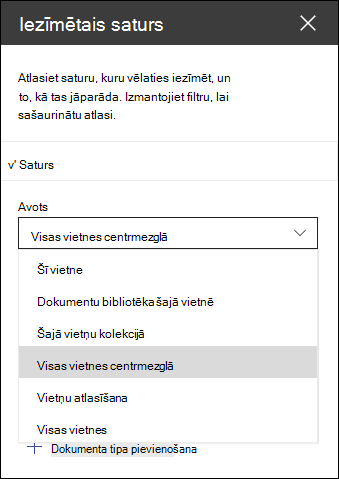 Iezīmētā satura tīmekļa daļas rīku rūts