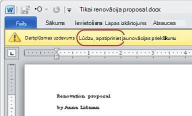 Pārskatāmais elements ar izceltu tekstu Lūdzu, apstipriniet