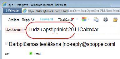 Uzdevuma paziņojums ar izceltu tekstu Lūdzu, apstipriniet