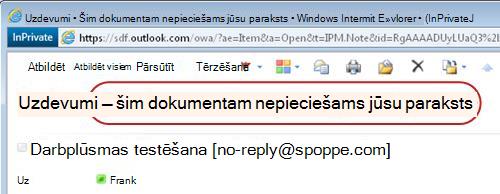 Norādes teksts uzdevuma paziņojumā
