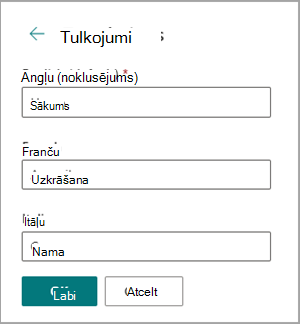 Dialoglodziņš Tulkojumi