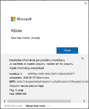 Klasiskā Outlook pierakstīšanās kļūda 4usqa