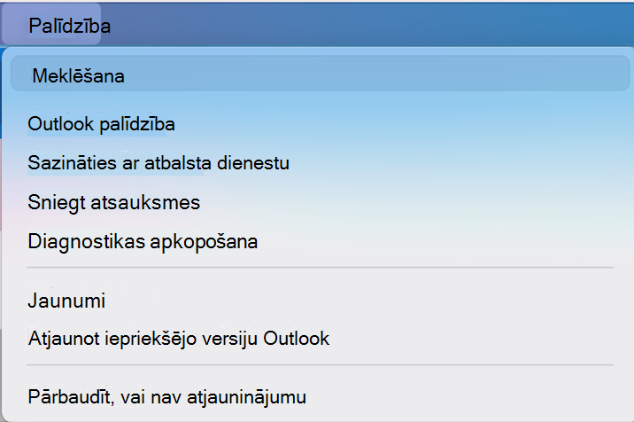 Jaunu Outlook opciju pārslēgs