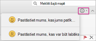 Noklikšķiniet uz opcijas, lai sniegtu atsauksmes.