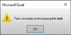 Aizsargāta skata faila kļūda sistēmā Office