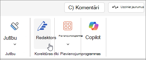 Word izvēlne
