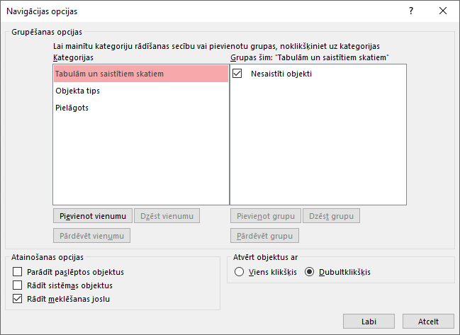 Noklusējuma pielāgotā kategorija