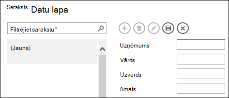 Add a record to a list view