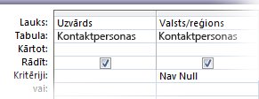 vaicājumu noformētāja attēls ar kritērijiem “Is not”