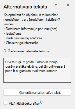 Alternatīvā teksta rūts, kurā tiek rādīts laba alternatīvā teksta piemērs.