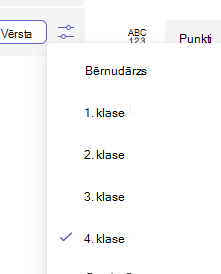 Izvēlieties pakāpi