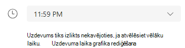 Uzdevuma laika grafika rediģēšana