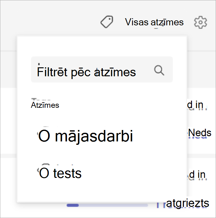 Nolaižamajā izvēlnē, kas tiek parādīta pēc visu atzīmju 2 atzīmju opcijas.