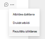 Ekrānuzņēmums ar opciju Izlikt rezultātus.