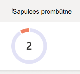 Ekrānuzņēmums, kurā redzama sapulces prombūtnes sektoru diagramma