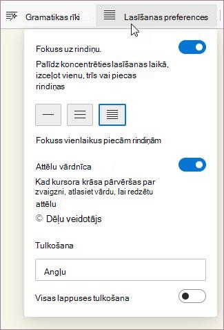 Lasīšanas preferences Tīrskata lasītājs