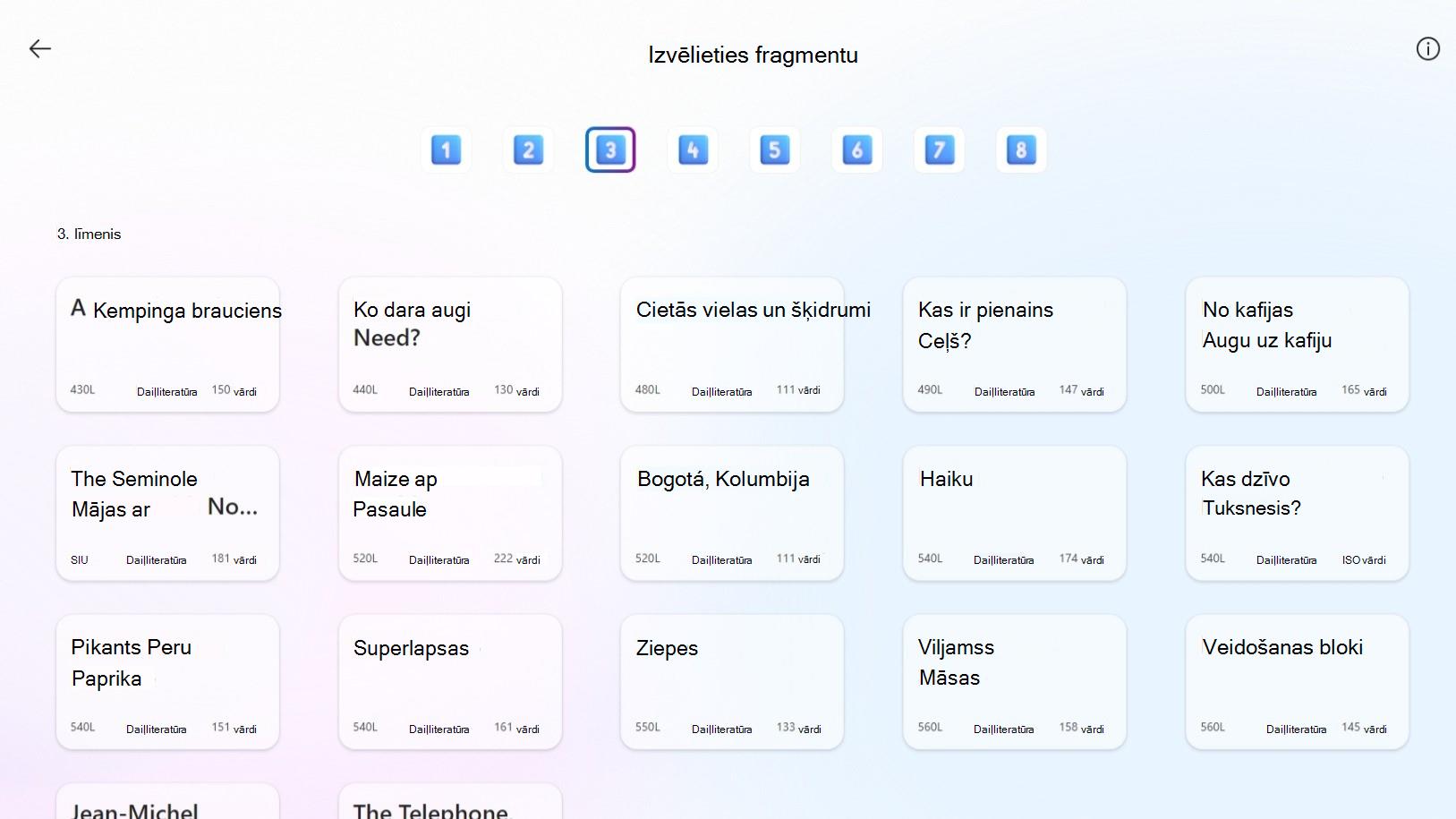 Fragmenta lasīšana