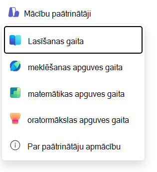 Ekrānuzņēmums ar lasīšanas gaitu.