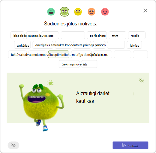 Atbildēt, lai pieteiktos — atlasiet jūtu briesmoni
