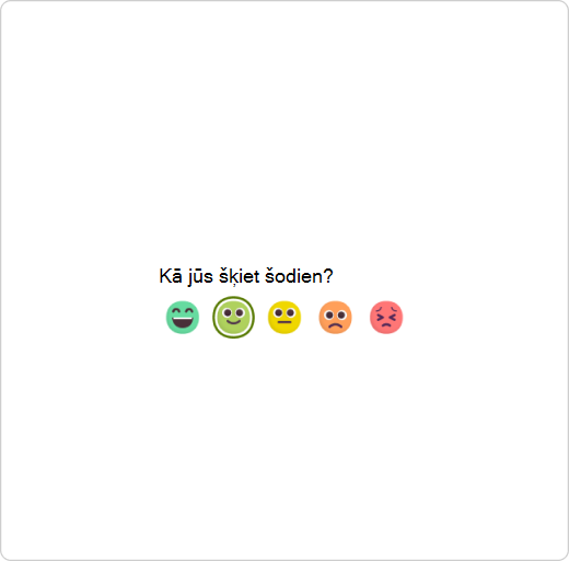 Atbildēt, lai atzīmētos — atlasiet emocijzīmi