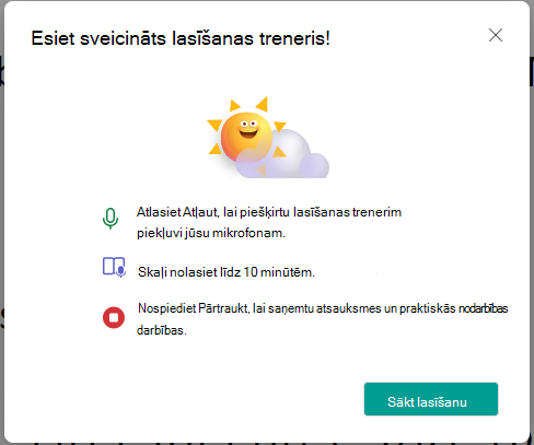 sākt lasīšanu