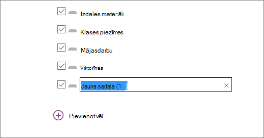 Pārskatiet piezīmju grāmatiņas sadaļas klases piezīmju grāmatiņas vednī, tostarp Izdales materiāli,