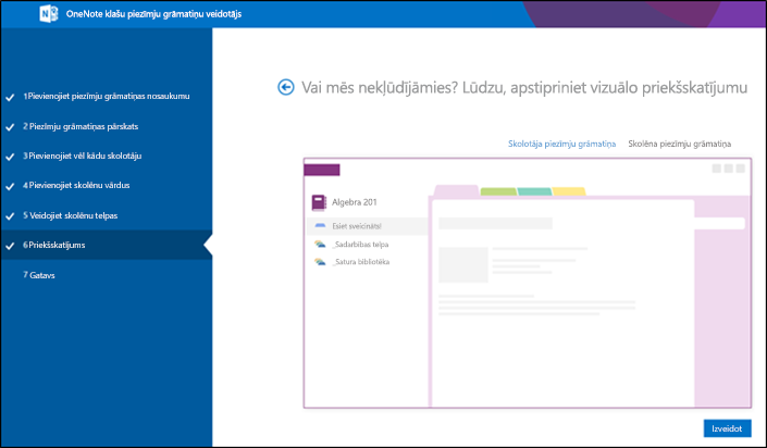 Ekrānuzņēmums ar O365 priekšskatījuma ekrānu.