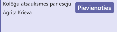 Poga Pievienoties no kalendāra sapulces