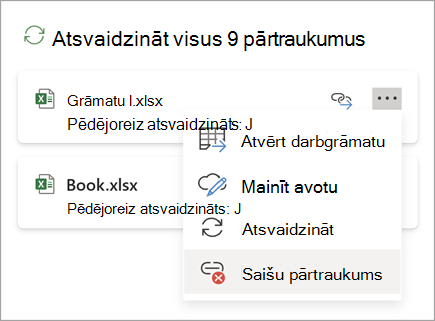 Saites saraušana Ekrānuzņēmuma one.png