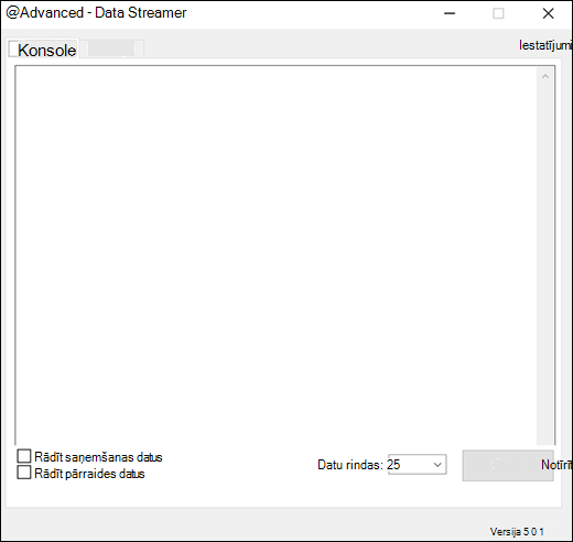 Excel pievienojumprogrammas Data Streamer papildu iestatījumi ...