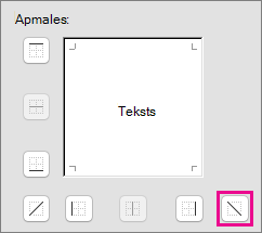 Upper left to lower right border option