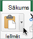 Arrow next to the Paste button