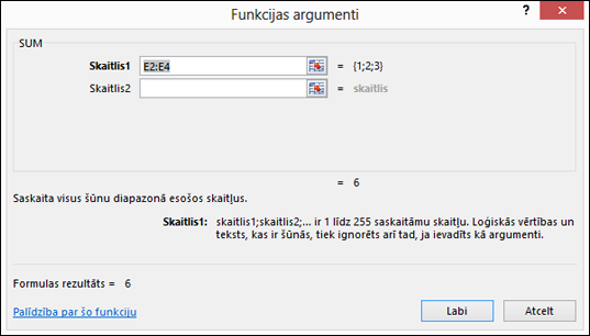 Excel funkciju vednis