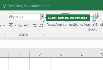 Sarakstlodziņš Skaitļu formāts