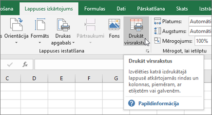 Virsrakstu drukāšana