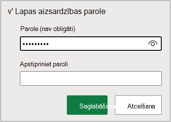 Lapas paroles iestatīšana