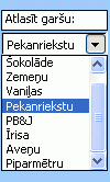 Veidlapas kombinētā lodziņa vadīklas piemērs