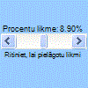 Veidlapas rīkjoslas ritjoslas vadīklas piemērs